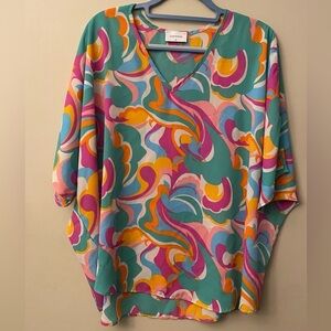 Adrienne Multicolor Abstract blouse